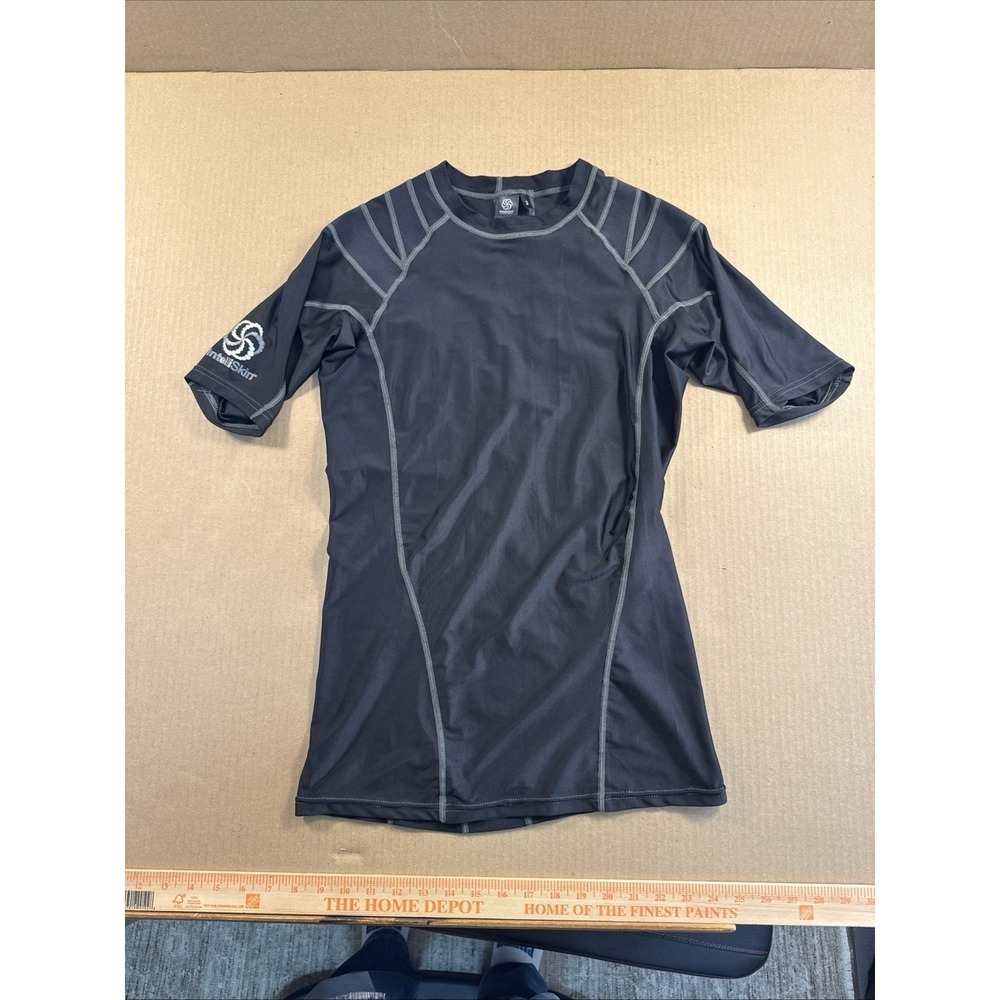 IntelliSkin Shirt Mens Large (3) Black Compression Short Sleeve Posture Shirt